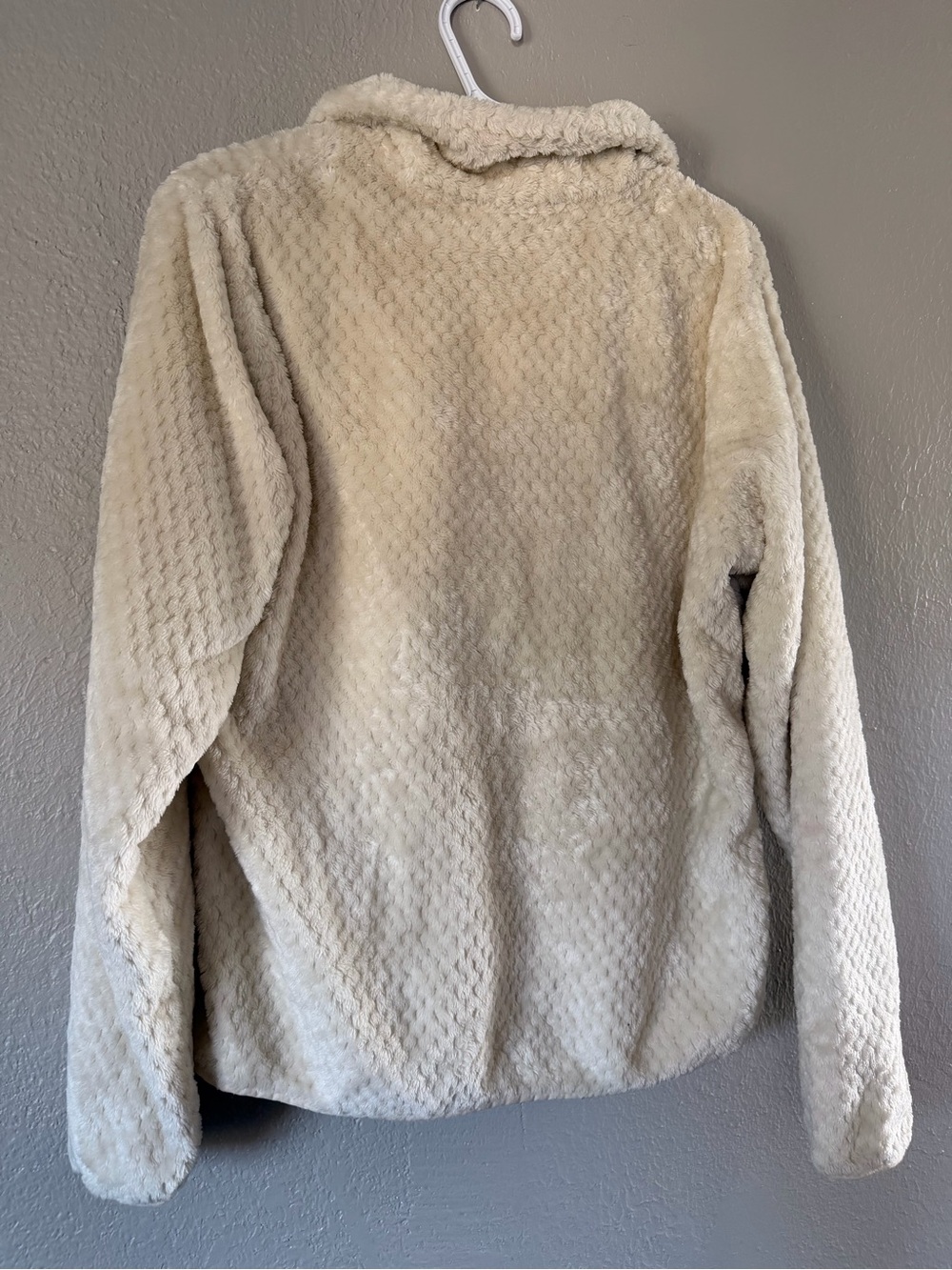 Columbia Fire Side Sherpa Full Fleece Jacket Coat Woman’s size XL Chalk color - Picture 2 of 4